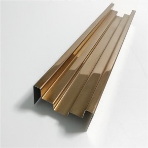 Foshan 2020 hot sales 304 316 rose gold hairline stainless steel metal surface U channel profile for decoration  to Middld east