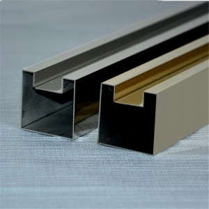 High Quality Materials SUS 304 316 Gold Hairline Stainless Steel Metal Surface Stainless Steel Profile for Decoration to Europe