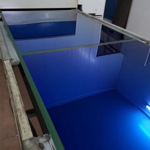 Titanium Coated Mirror Blue Stainless Steel Sheet for Supermarket Hotel Plaza Column Surface Decoration