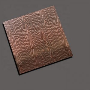 ISO 201/304 China Supply Stainless Steel Antique Finish Metal Colored Sheet for Wall Panels Interior Decoration