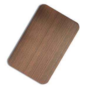 PVD Coated Ti-Black Stainless Steel Sheet Hairline Finish