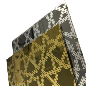 High end stainless steel material stainless steel 304 elevator Etching color plates sheets for sale