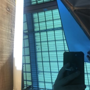 Titanium Coated Mirror Blue Stainless Steel Sheet for Supermarket Hotel Plaza Column Surface Decoration