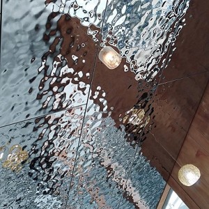 1220x2440mm 0.8mm stamped water wave ceiling luxury hotel decorative stainless steel sheet