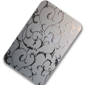 High Quality 304/201 Stainless Steel Mirror Finish Etched Art Pattern Metal Sheet for Levator Door Panels