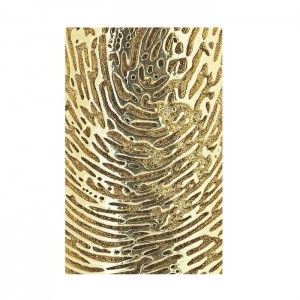 Embossed 304 PVD Coating Gold Embossed Stainless Steel Sheet Anti-Fingerprint Coating