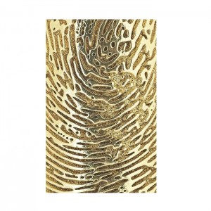 Embossed 304 PVD Coating Gold Embossed Stainless Steel Sheet Anti-Fingerprint Coating