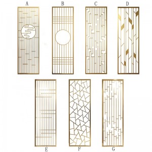 Interior Decor Gold Partition Panels Room Divider Screen Laser Cut   304 Decorative Stainless Steel Metal Screens