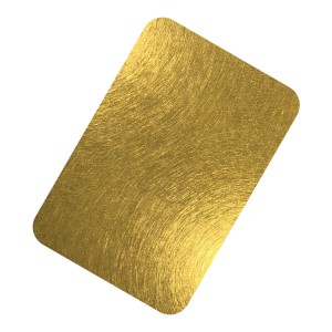 304 Stainless Steel PVD Gold Color Finish Vibration Decorative Stainless Steel Sheet For Hotel Wall Panel Decoration
