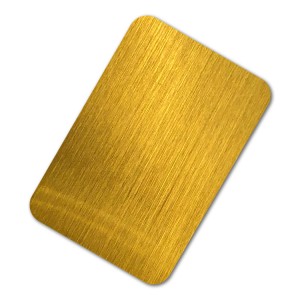 304 Decorative Hairline Champagne Gold 4ft x 8ft Stainless Steel Metal Cutting Bending Sheet for Interior Decoration