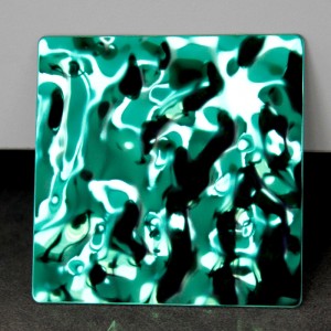 PVD Color Green Small Wave Stainless Steel Water Ripple Sheet For Ceiling Wall Decoration- Hermes steel