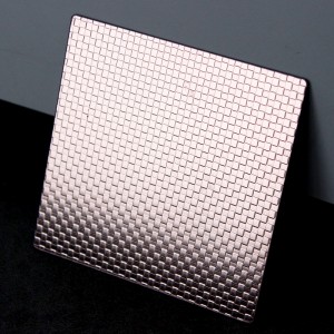 304 Wave pattern texture rose gold stainless steel embossed sheet