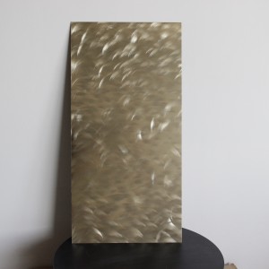 Decorative Stainless Steel Sheet 304 Rose Gold PVD Color Coating 3D Laser Stainless Steel Sheet