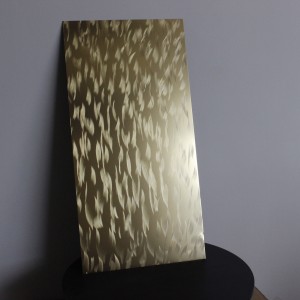 304 316 Decorative SS Sheets PVD Color Coating Rose Gold 3D Laser Finish Stainless Steel Sheet