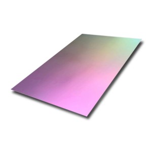 201 304 Decorative Stainless steel paint sheet PVDF lridescent Color Painted Stainless steel sheet