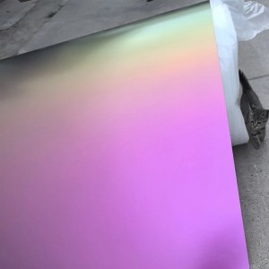 201 304 Decorative Stainless steel paint sheet PVDF lridescent Color Painted Stainless steel sheet
