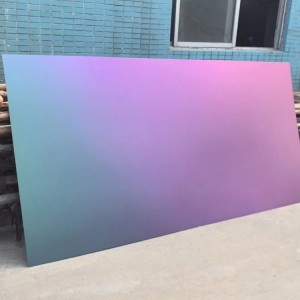 lridescent Gradient PVDF Color Painted Stainless Steel sheet For Interior