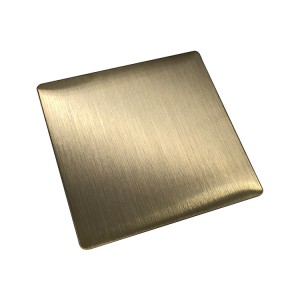 High Quality Luxurious Golden Color Coated Hairline 304 Decorative Stainless Steel Sheet