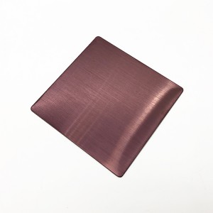 Best Quality 304 316 Hairline Finish 4×8 Rose Gold PVD Color Coating Metal Decorative Sheet for Door Frame Decoration