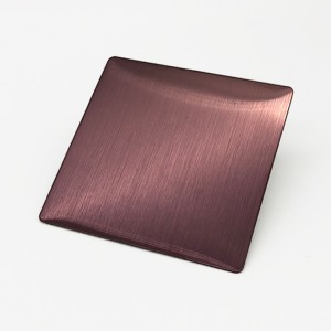 Best Quality 304 316 Hairline Finish 4×8 Rose Gold PVD Color Coating Metal Decorative Sheet for Door Frame Decoration