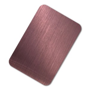 Best Quality 304 316 Hairline Finish 4×8 Rose Gold PVD Color Coating Metal Decorative Sheet for Door Frame Decoration