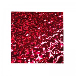 304 Stamping Finish PVD Color Coating Red Water Ripple Stainless Steel Sheets
