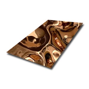 copper gold stainless steel water ripple sheet – Hermes steel