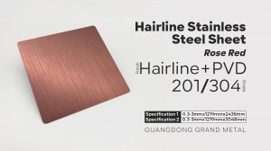Color Coated Hairline Stainless Steel Sheet 0.5mm 1mm 2mm