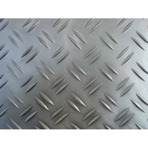 Customized 304 Cold Rolled Embossed Stainless Steel Sheet 2 Bars Pattern Checkered Stainless Steel Sheet