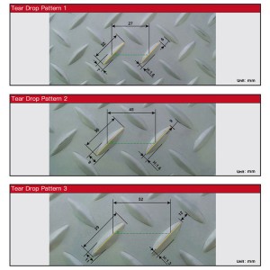Tear Drop Pattern Checkered Anti-slip stainless steel plate 201 304 checkered stainless steel sheet