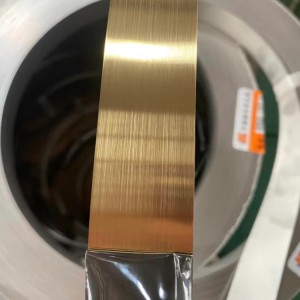 201 304 430 Stainless Steel Coil Slitting Strip HL 8K NO.4 Surface Steel Narrow Strip Gold Hairline Stainless Steel Slit Coil