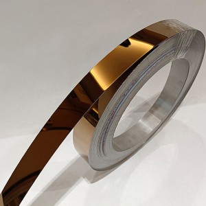 Customize 201 304 430 Stainless Steel Coil Slitting Strip 8K Mirror Rose Gold Stainless Steel Strips