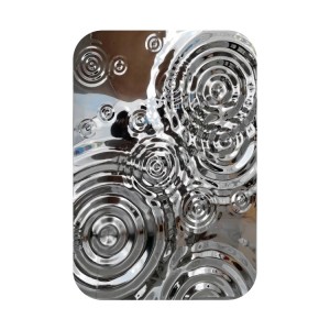 Grand 304 8K Mirror Effect Raindrop Ripple Pattern Stamped Stainless Steel Sheet for Hotel Decoration