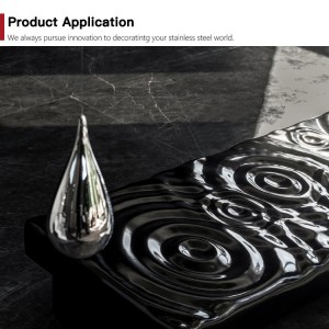 Grand 304 8K Mirror Effect Raindrop Ripple Pattern Stamped Stainless Steel Sheet for Hotel Decoration