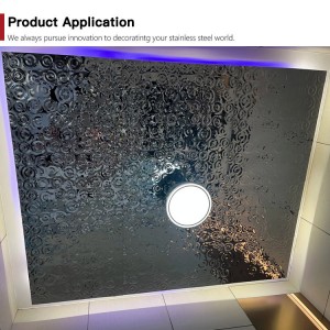 3d Wall Panel Small Raindrop Pattern Mirror Finish Embossed Metal Water Ripple Decorative Stainless Steel Sheets