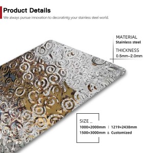 3d Wall Panel Small Raindrop Pattern Mirror Finish Embossed Metal Water Ripple Decorative Stainless Steel Sheets