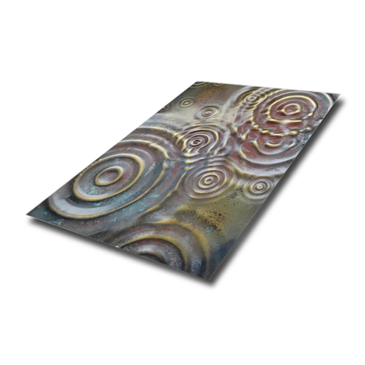 Stamped SS Sheet_Raindrop Pattern_Antique Finish 01