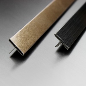 ASTM 304 316 Rose Gold Hairline Stainless Steel Metal Surface T Channel Profile for Decoration to Middld East