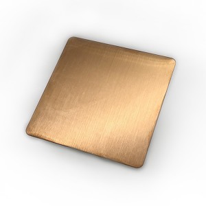 Ss 304 316 Rose Gold Hairline Finished in Brushed Stainless Steel Plate