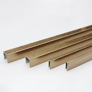 Stainless Steel Tile Trim U shape 304 Grade Modern Style Trim Strip Metal Tile Profile For Floor And Edges Decorative