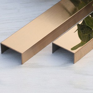 201 304 316 U shape V shape T shape Decorative stainless steel tile edging strip stainless steel wall panel trim