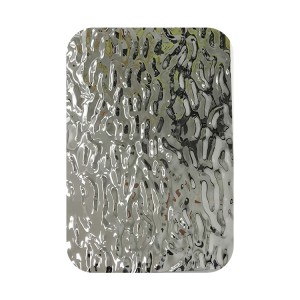Decorative Wall Panels Water Ripple Stainless Steel Sheet 304 Pvd Color Mirror Water Ripple Stamped Stainless Steel Color Sheet