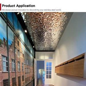 Decorative Wall Panels Water Ripple Stainless Steel Sheet 304 Pvd Color Mirror Water Ripple Stamped Stainless Steel Color Sheet