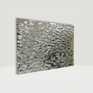 Decorative Wall Panels Water Ripple Stainless Steel Sheet 304 Pvd Color Mirror Water Ripple Stamped Stainless Steel Color Sheet