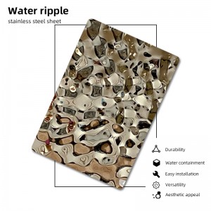 medium wave water ripple stainless steel sheet for wall celling decoration – hermes steel