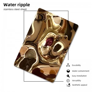 Golden Medium Water Ripple Stainless Steel Sheet – Hermes steel