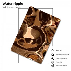 copper gold stainless steel water ripple sheet – Hermes steel