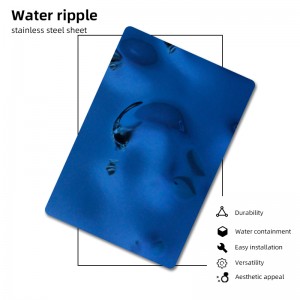 Big Wave Blue Mirror Water Ripple Stainless Steel Sheet – Hermes Steel