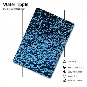 blue small wave water ripple finish stainless steel sheet – hermes steel