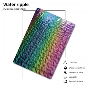 304 316 rainbow pvd color coated 4ft x 8ft water ripple stainless steel sheet decorative stainless steel sheet 304 – Hermes steel